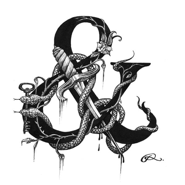 ampersand intricate ink print rory dobner