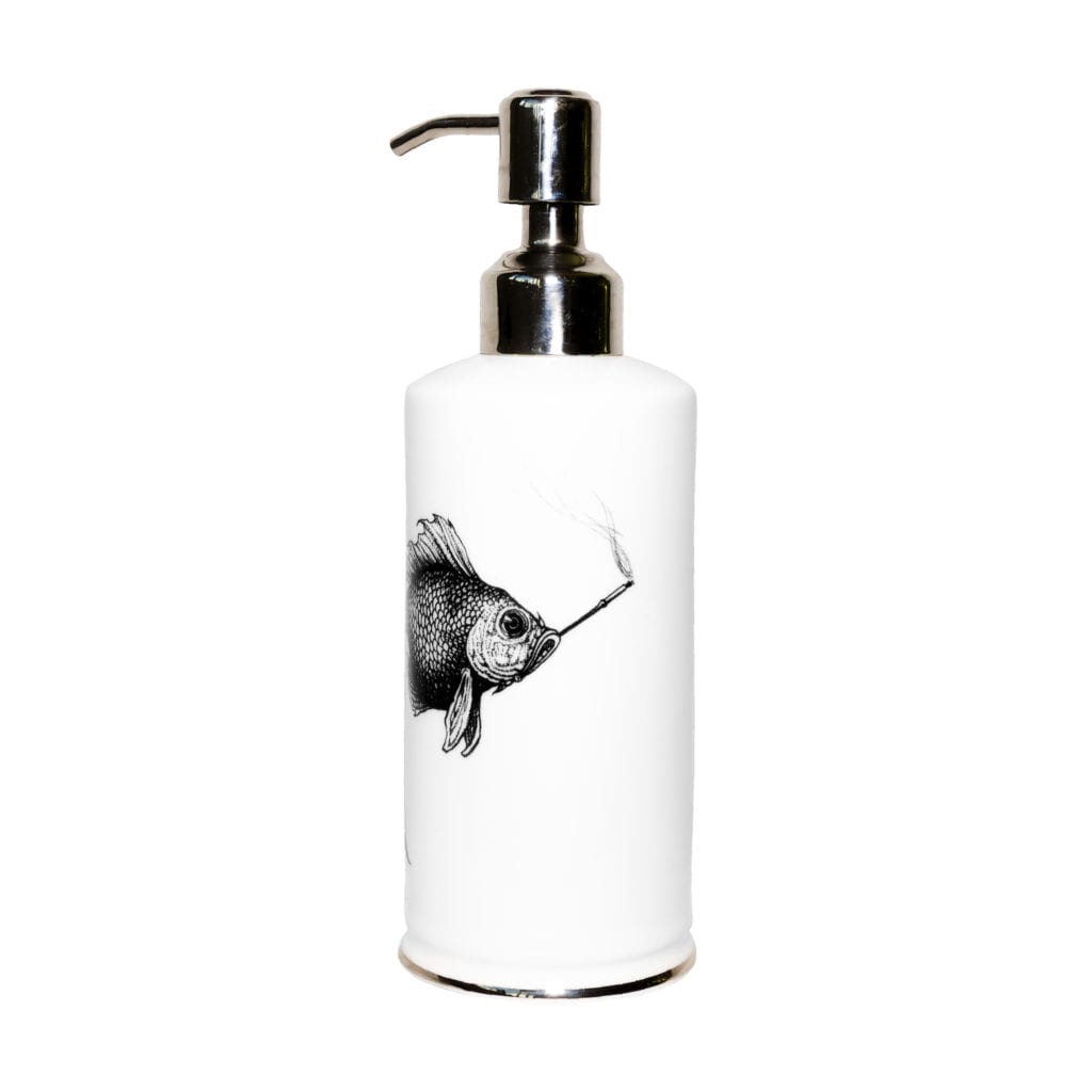 soap dispenser with floating fish